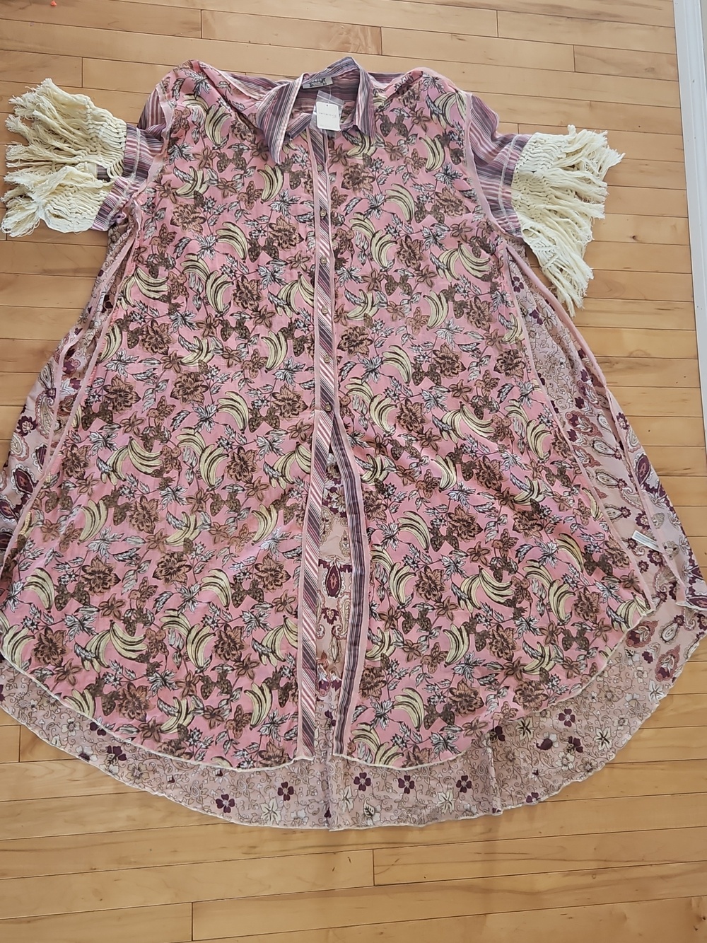 NWT - Free People Watching Waves Maxi Shirt - Picture 8 of 15